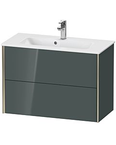 Duravit XViu vanity unit XV41790B138 81 x 56 x 39 cm, dolomiti gray high gloss, 2 drawers, wall-hung, matt champagne