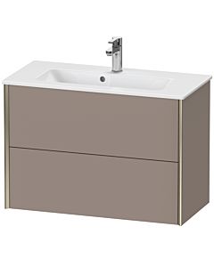 Duravit Meuble sous-vasque XViu XV41790B143 81 x 56 x 39 cm, basalte mat, 2 tiroirs, suspendu, champagne mat