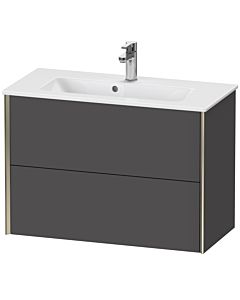 Duravit XViu vanity unit XV41790B149 81 x 56 x 39 cm, graphite matt, 2 drawers, wall-hung, champagne matt
