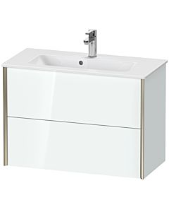 Duravit XViu vanity unit XV41790B185 81 x 56 x 39 cm, white high gloss, 2 drawers, wall-hung, matt champagne