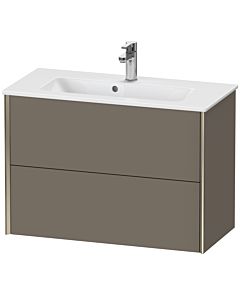 Duravit XViu Waschtisch-Unterschrank XV41790B190 81 x 56 x 39 cm, flannel grey seidenmatt, 2 Schubkästen, wandhängend, champagner matt