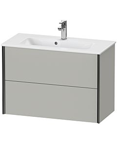 Duravit XViu vanity unit XV41790B207 81 x 56 x 39 cm, concrete gray matt, 2 drawers, wall-hung, black matt
