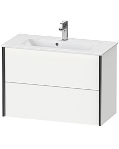 Duravit XViu vanity unit XV41790B218 81 x 56 x 39 cm, matt white, 2 drawers, wall-hung, matt black