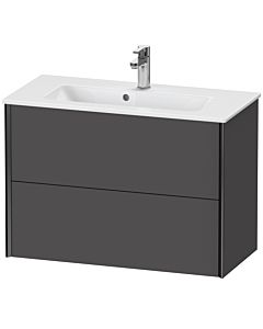 Duravit Meuble sous-vasque XViu XV41790B249 81 x 56 x 39 cm, graphite mat, 2 tiroirs, suspendu, noir mat