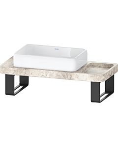 Ensemble meuble-lavabo Duravit Collection One D4800500 100x45x90cm, avec console et support de console, en travertin gris poli