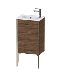 Duravit XViu vanity unit XV4480LB121 41x29x59.4cm, standing, matt champagne, hinged on the left, dark walnut