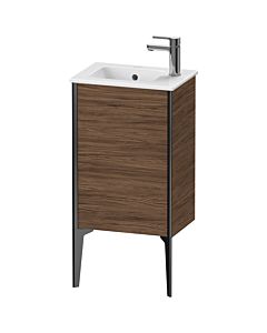 Duravit XViu vanity unit XV4480LB221 41x29x59.4cm, standing, matt black, hinged left, dark walnut