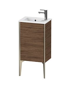 Duravit Meuble sous-vasque XViu XV4480RB121 41x29x59,4cm, debout, champagne mat, butée à droite, noyer foncé