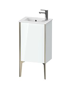 Duravit Meuble sous-vasque XViu XV4480RB185 41x29x59,4cm, debout, champagne mat, butée à droite, blanc brillant