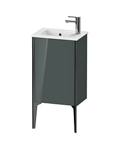 Duravit Meuble sous-vasque XViu XV4480RB238 41x29x59,4cm, sur pied, noir mat, butée à droite, gris dolomiti brillant