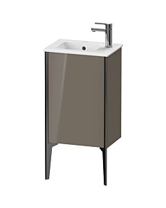 Duravit Meuble sous-vasque XViu XV4480RB289 41x29x59,4cm, debout, noir mat, butée à droite, gris flanelle brillant