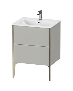 Duravit XViu vanity unit XV44810B107 61 x 59.4 x 48 cm, concrete gray matt, 2 pull-outs, standing, champagne matt