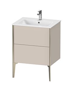 Duravit Meuble sous-vasque XViu XV44810B191 61 x 59,4 x 48 cm, taupe mat, 2 coulissants, debout, champagne mat