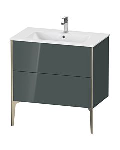 Duravit XViu Waschtisch-Unterschrank XV44820B138 81 x 59,4 x 48 cm, dolomiti grey hochglanz, 2 Auszüge, stehend, champagner matt
