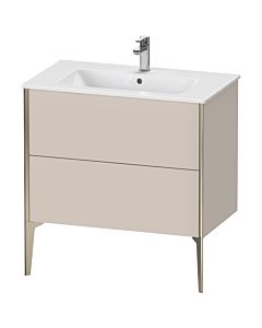 Duravit Meuble sous-vasque XViu XV44820B191 81 x 59,4 x 48 cm, taupe mat, 2 coulissants, debout, champagne mat