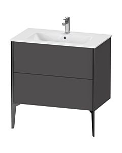 Duravit XViu vanity unit XV44820B249 81 x 59.4 x 48 cm, matt graphite, 2 pull-outs, standing, matt black