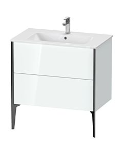 Duravit Meuble sous-vasque XViu XV44820B285 81 x 59,4 x 48 cm, blanc , sur pied, noir mat