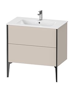 Duravit Meuble sous-vasque XViu XV44820B291 81 x 59,4 x 48 cm, taupe mat, 2 coulissants, debout, noir mat