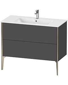 Duravit Meuble sous-vasque XViu XV44830B149 101 x 59,4 x 48 cm, graphite mat, 2 coulissants, debout, champagne mat