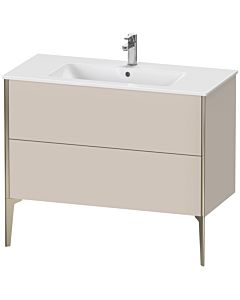 Duravit Meuble sous-vasque XViu XV44830B191 101 x 59,4 x 48 cm, taupe mat, 2 coulissants, debout, champagne mat
