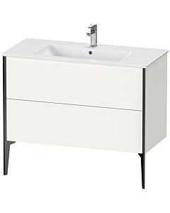 Duravit XViu Waschtisch-Unterschrank XV44830B218 101 x 59,4 x 48 cm, weiß matt, 2 Auszüge, stehend, schwarz matt