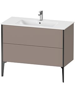 Duravit Meuble sous-vasque XViu XV44830B243 101 x 59,4 x 48 cm, basalte mat, 2 coulissants, debout, noir mat