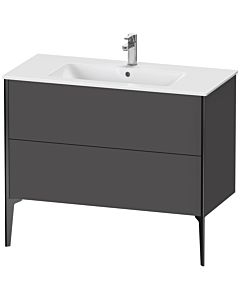 Duravit XViu vanity unit XV44830B249 101 x 59.4 x 48 cm, matt graphite, 2 pull-outs, standing, matt black