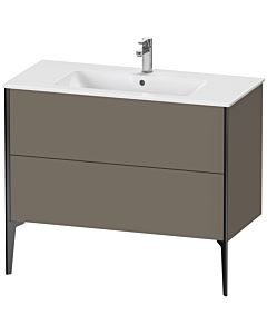 Duravit XViu Waschtisch-Unterschrank XV44830B290 101 x 59,4 x 48 cm, flannel grey seidenmatt, 2 Auszüge, stehend, schwarz matt