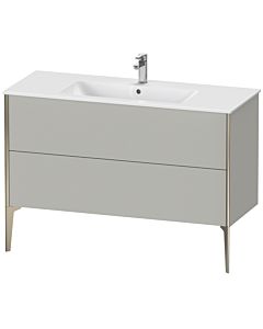 Duravit XViu vanity unit XV44840B107 121 x 59.4 x 48 cm, concrete gray matt, 2 pull-outs, standing, champagne matt
