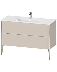 Duravit Meuble sous-vasque XViu XV44840B191 121 x 59,4 x 48 cm, taupe mat, 2 coulissants, debout, champagne mat