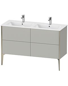 Duravit Meuble sous-vasque XViu XV44850B107 128x48x59,4cm, 4 coulissants, debout, champagne mat, gris béton mat