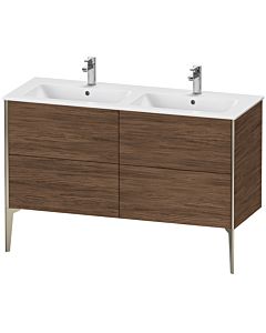 Duravit XViu vanity unit XV44850B121 128x48x59.4cm, 4 pull-outs, standing, matt champagne, dark walnut