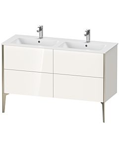 Duravit XViu Waschtisch-Unterschrank XV44850B122 128x48x59,4cm, 4 Auszüge, stehend, champagner matt, weiß hochglanz