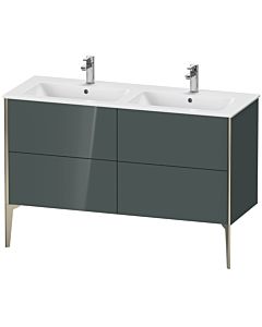 Duravit XViu vanity unit XV44850B138 128x48x59.4cm, 4 pull-outs, standing, champagne matt, dolomiti gray high gloss