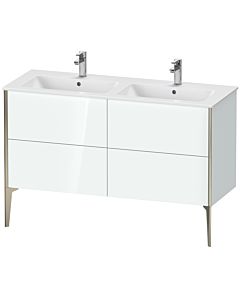 Duravit XViu Waschtisch-Unterschrank XV44850B185 128x48x59,4cm, 4 Auszüge, stehend, champagner matt, weiß hochglanz