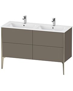 Duravit XViu Waschtisch-Unterschrank XV44850B190 128x48x59,4cm, 4 Auszüge, stehend, champagner matt, flannel grey seidenmatt