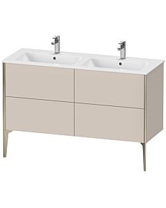 Duravit XViu Waschtisch-Unterschrank XV44850B191 128x48x59,4cm, 4 Auszüge, stehend, champagner matt, taupe matt