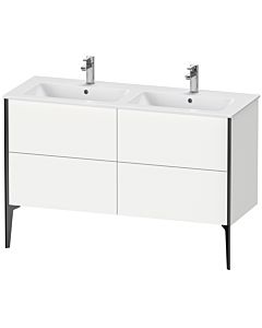 Duravit XViu Waschtisch-Unterschrank XV44850B218 128x48x59,4cm, 4 Auszüge, stehend, schwarz matt, weiß matt