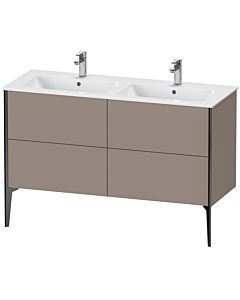 Duravit XViu Waschtisch-Unterschrank XV44850B243 128x48x59,4cm, 4 Auszüge, stehend, schwarz matt, basalt matt