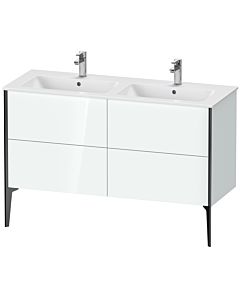 Duravit XViu vanity unit XV44850B285 128x48x59.4cm, 4 pull-outs, standing, black matt, white high gloss