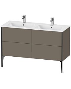 Duravit XViu Waschtisch-Unterschrank XV44850B290 128x48x59,4cm, 4 Auszüge, stehend, schwarz matt, flannel grey seidenmatt
