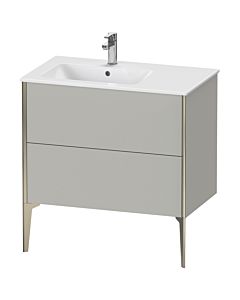Duravit XViu vanity unit XV44860B107 81x48x59.4cm, 2 pull-outs, basin on the left, matt champagne, matt concrete gray