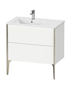 Duravit XViu Waschtisch-Unterschrank XV44860B118 81x48x59,4cm, 2 Auszüge, Becken links, champagner matt, weiß matt