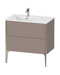 Duravit XViu Waschtisch-Unterschrank XV44860B143 81x48x59,4cm, 2 Auszüge, Becken links, champagner matt, basalt matt