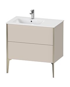 Duravit XViu Waschtisch-Unterschrank XV44860B191 81x48x59,4cm, 2 Auszüge, Becken links, champagner matt, taupe matt