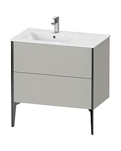 Duravit XViu vanity unit XV44860B207 81x48x59.4cm, 2 pull-outs, basin on the left, matt black, matt concrete gray
