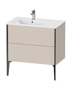 Duravit XViu vanity unit XV44860B291 81x48x59.4cm, 2 pull-outs, basin on the left, matt black, matt taupe