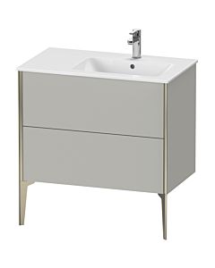 Duravit XViu vanity unit XV44870B107 81x48x59.4cm, 2 pull-outs, basin on the right, matt champagne, matt concrete gray
