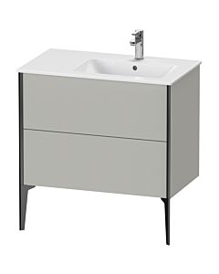 Duravit XViu vanity unit XV44870B207 81x48x59.4cm, 2 pull-outs, basin on the right, matt black, matt concrete gray