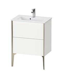 Duravit XViu Waschtisch-Unterschrank XV44880B118 61 x 59,4 x 39 cm, weiß matt, 2 Auszüge, stehend, champagner matt